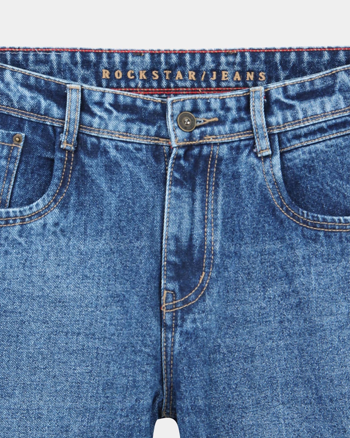 SIGNATURE Straight Fit Denim Jeans Mid Blue
