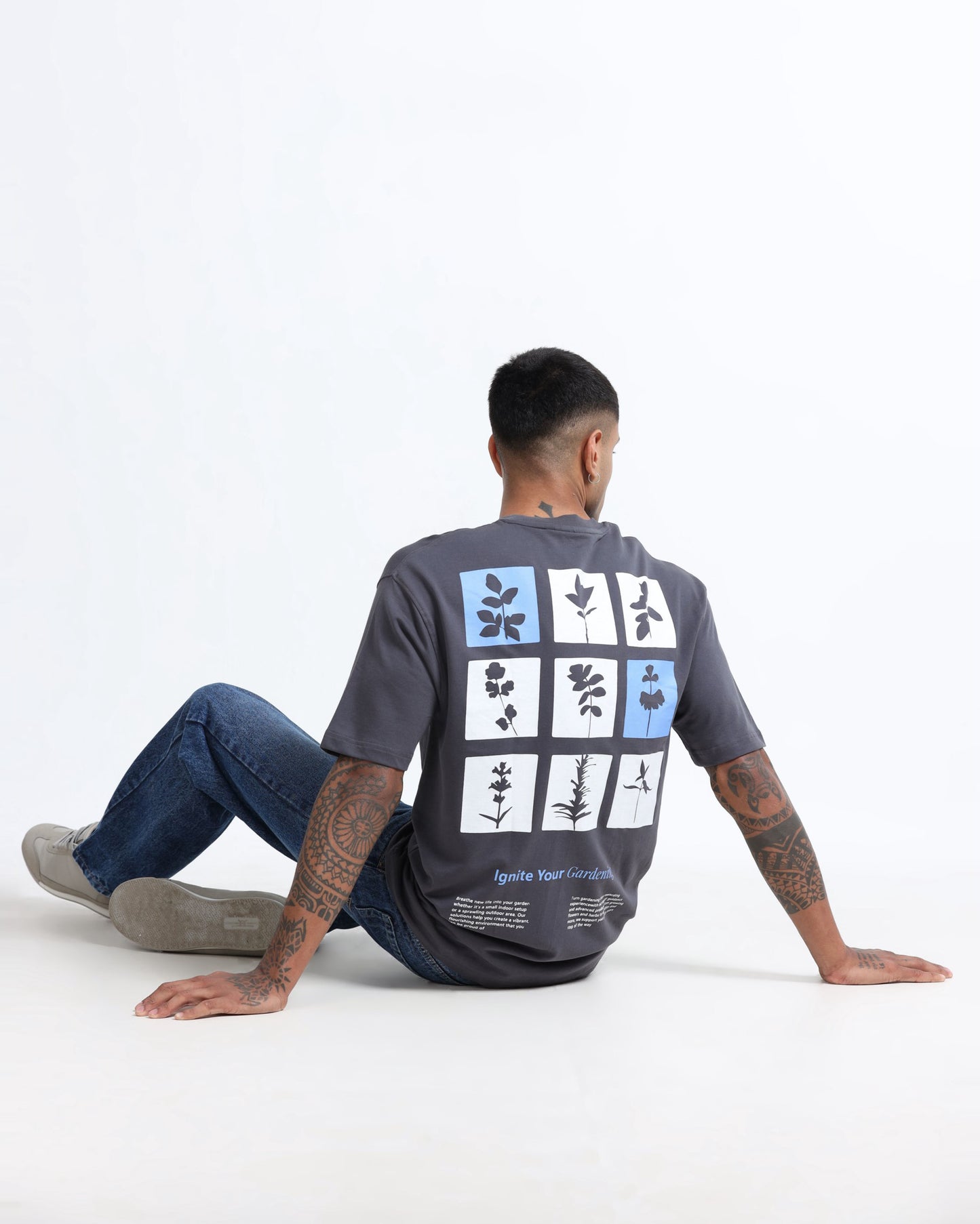 IGNITE YOUR GARDENING GREY TEE - Relaxed Fit