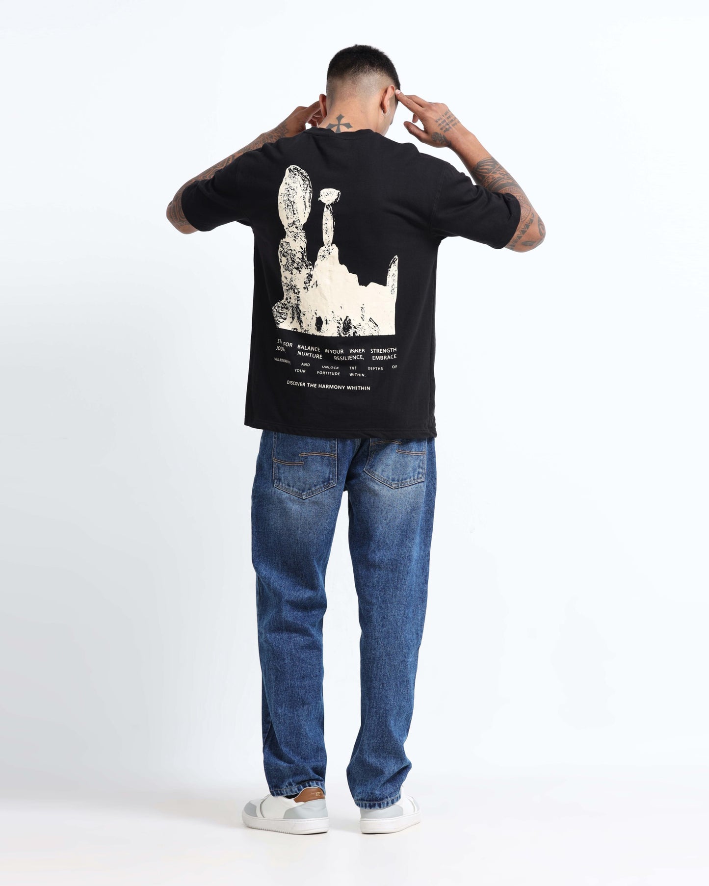 HARMONY BLACK TEE - Oversized fit