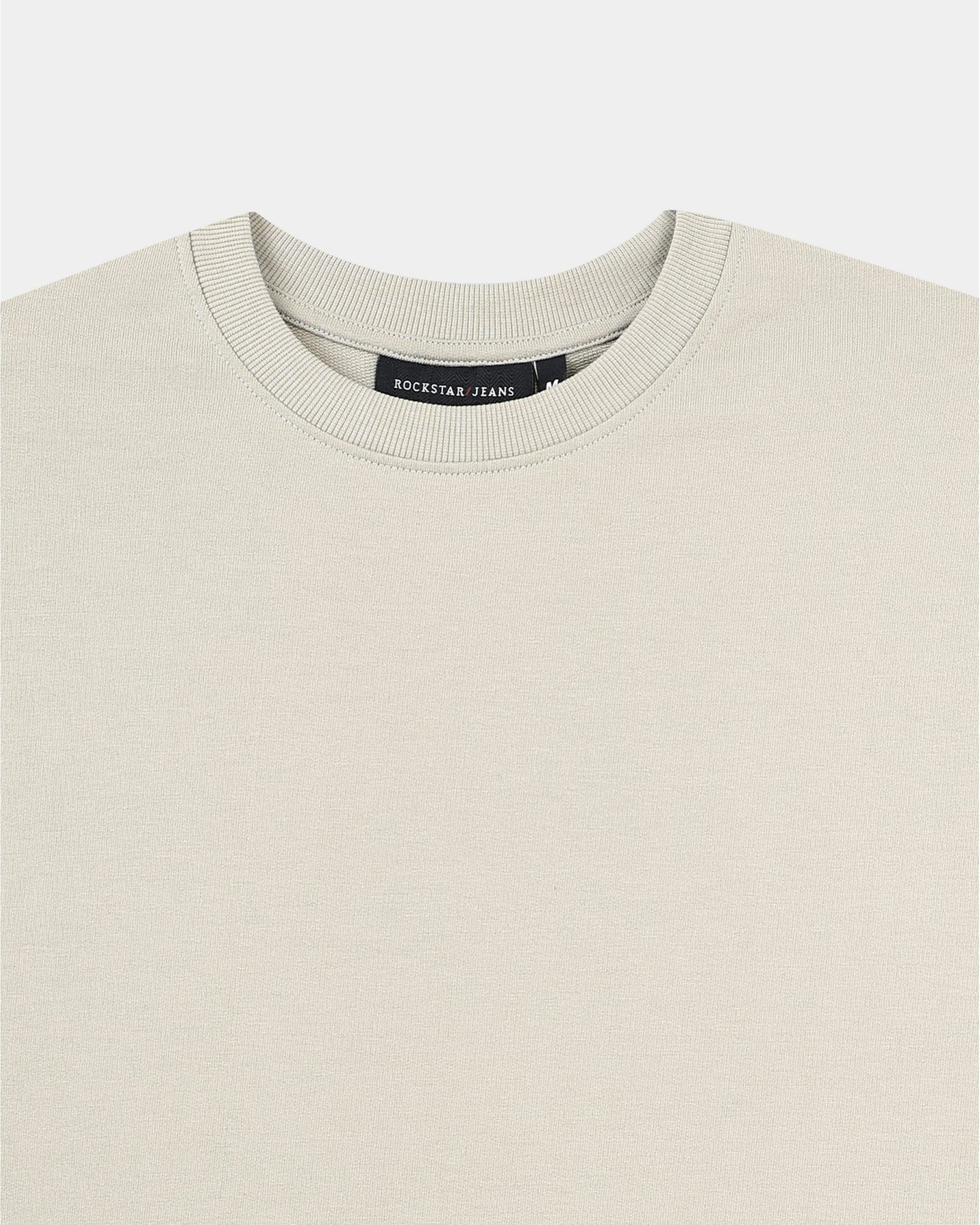 SIGNATURE Relaxed Fit Solid Cotton T-Shirt Light Grey