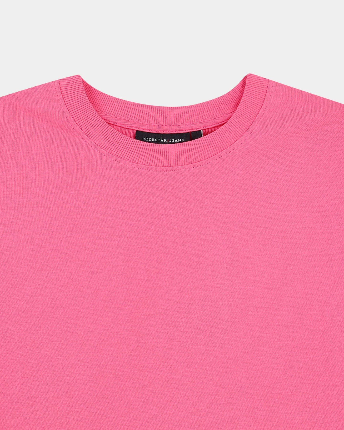 SIGNATURE Relaxed Fit Solid Cotton T-Shirt Flamingo Pink