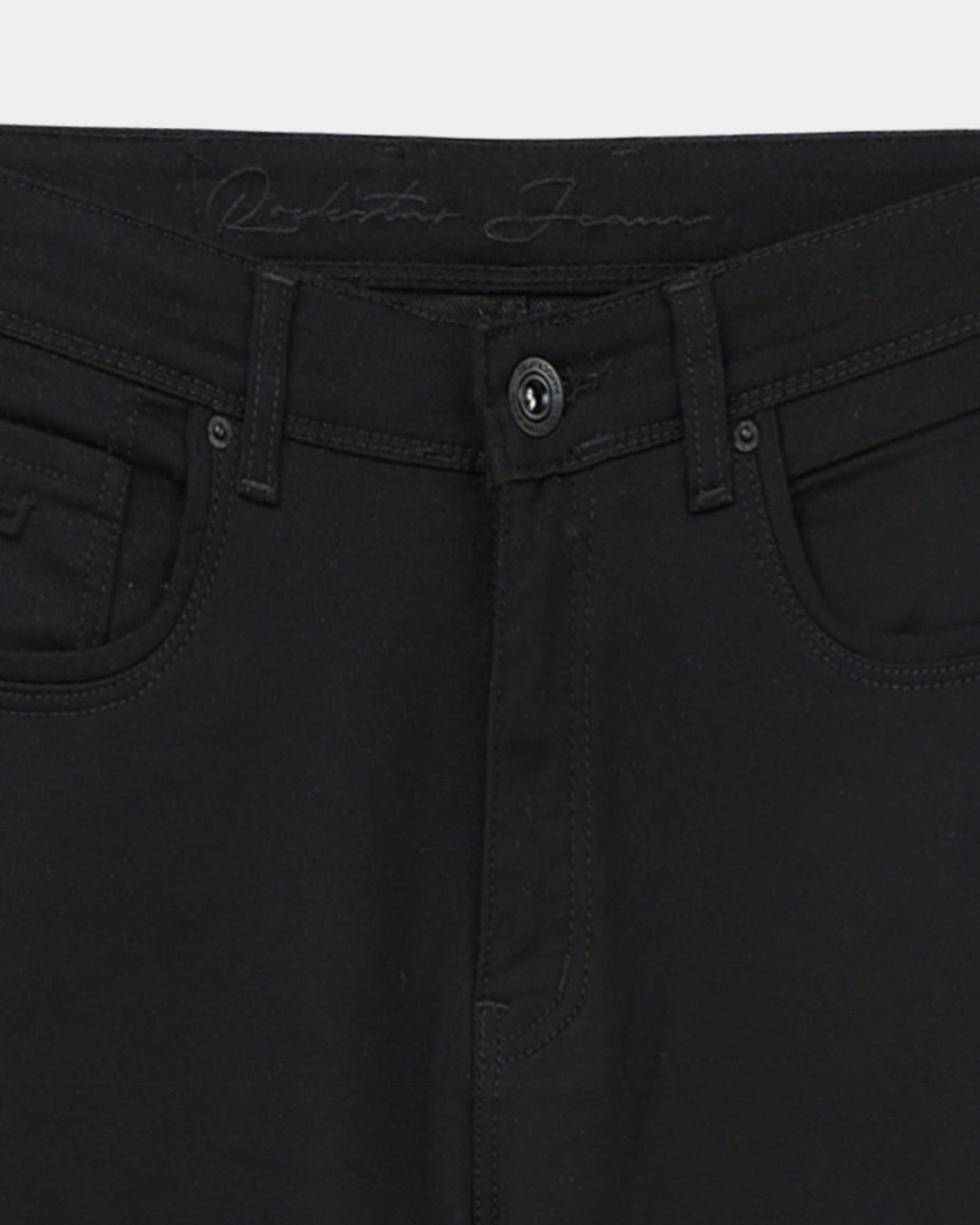MIDNIGHT CORE Relaxed Fit Denim Jeans Noir Black