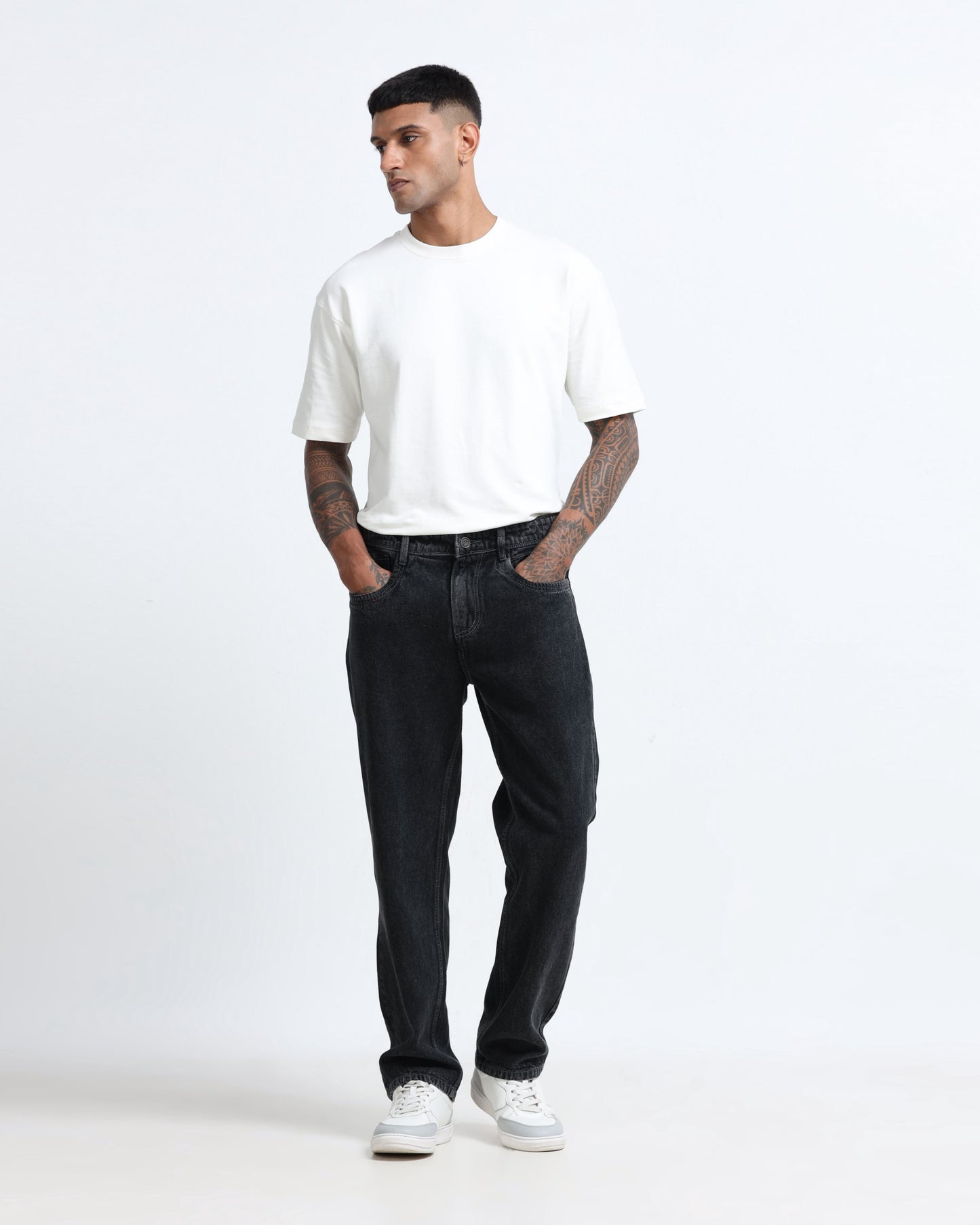 SIGNATURE CHARCOAL DENIM - Relaxed fit