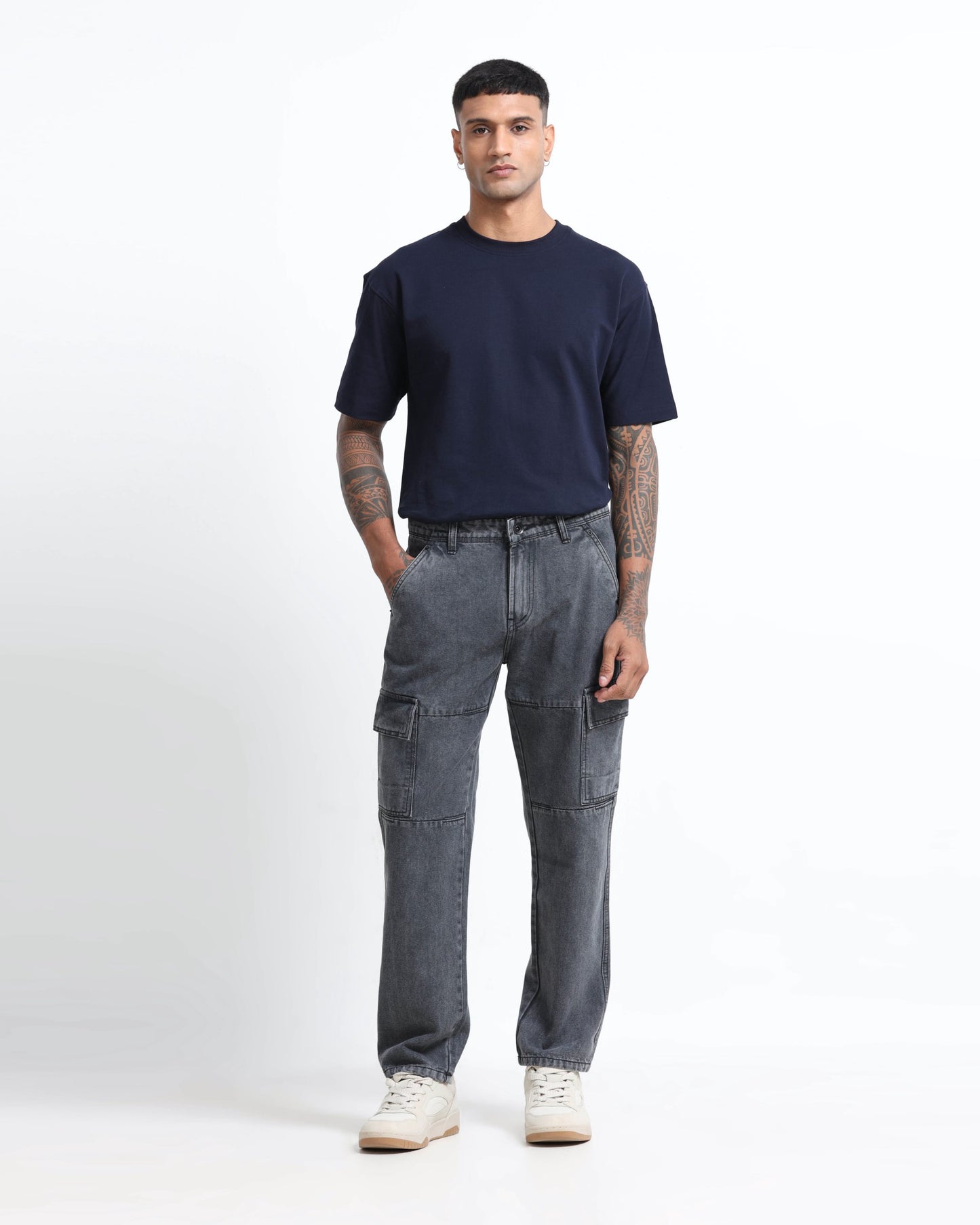 NOMAD CHARCOAL DENIM - Relaxed fit