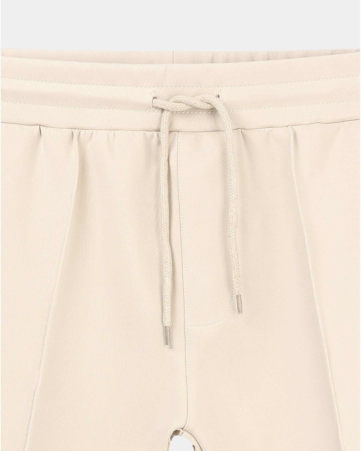 SUPER STRETCH Relaxed Fit Elastic Waistband With Drawstring Trousers Ecru Ivory