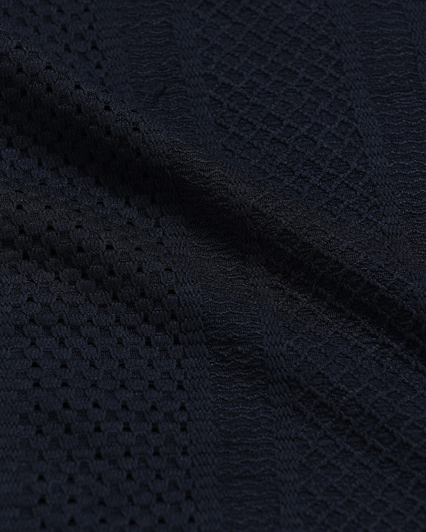 AETHER Navy Blue Mesh Knit shirt