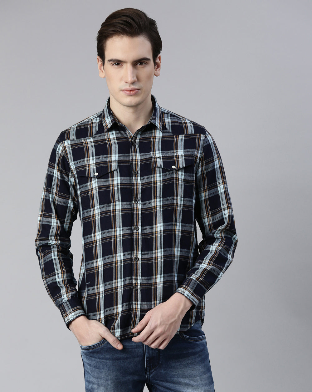 Dark Check Shirts Roadster Men Green Black Checked Casual Shirt