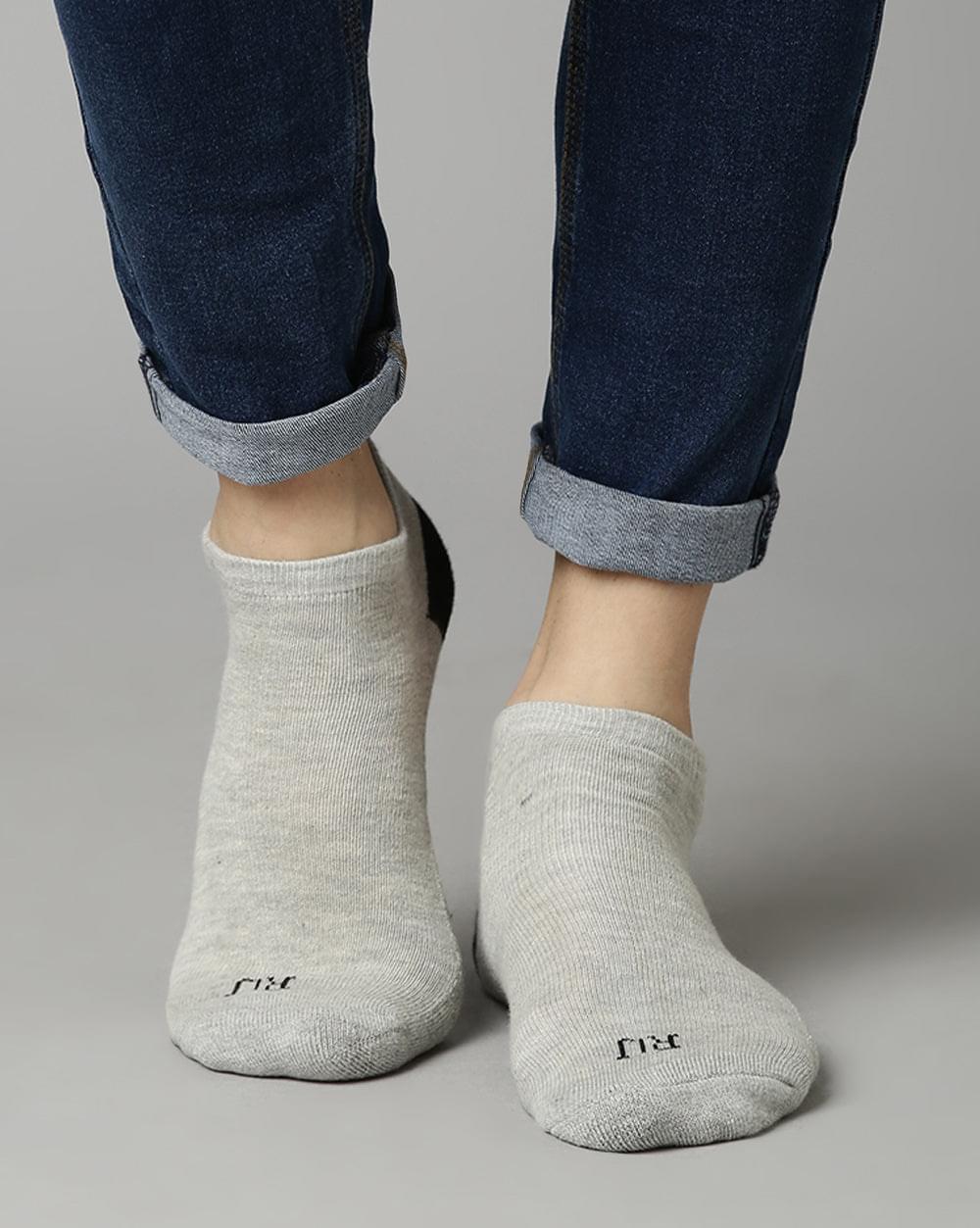 ANKLE SOCKS WHITE LIGHT GREY