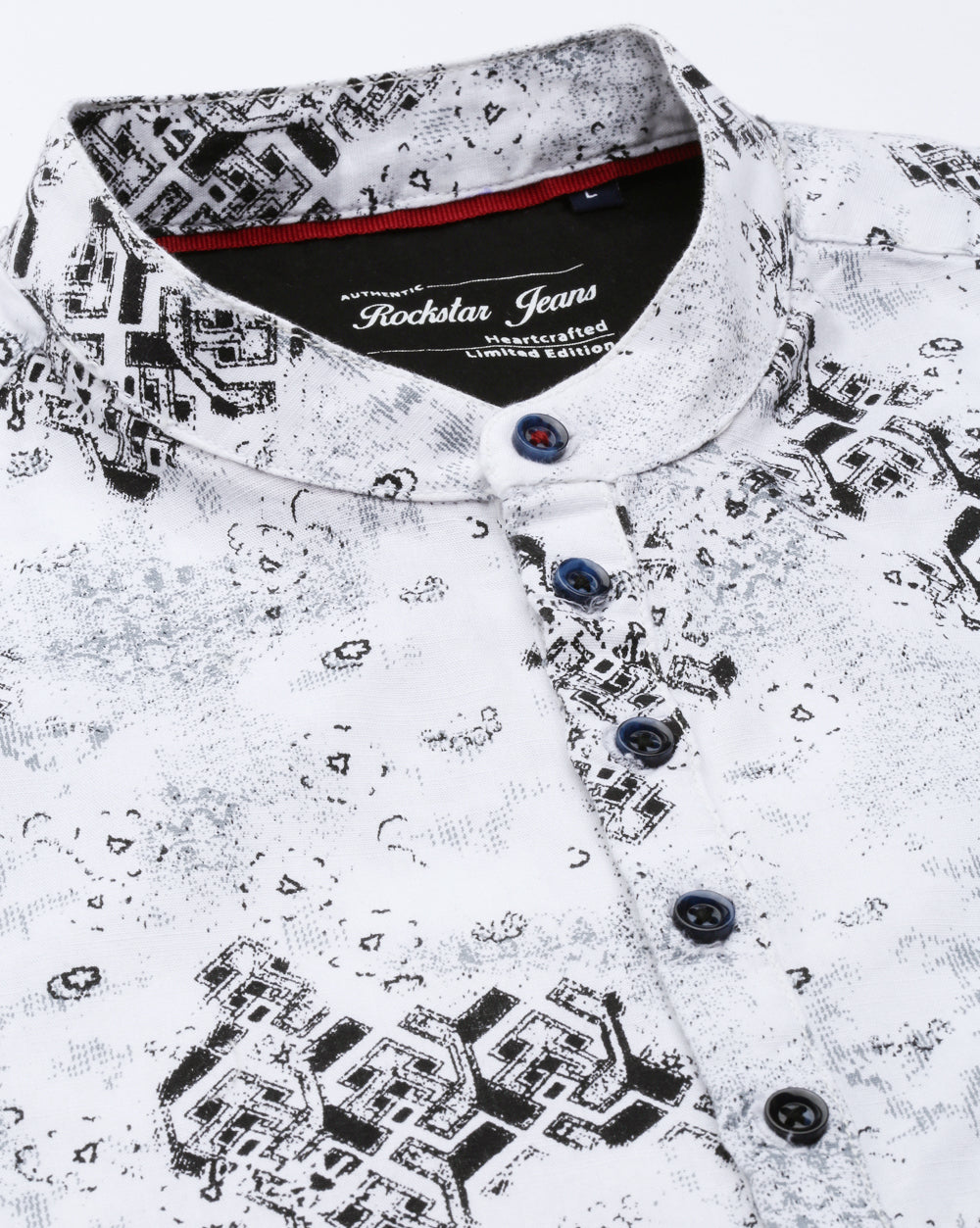 Abstract Print Short Kurta For Men