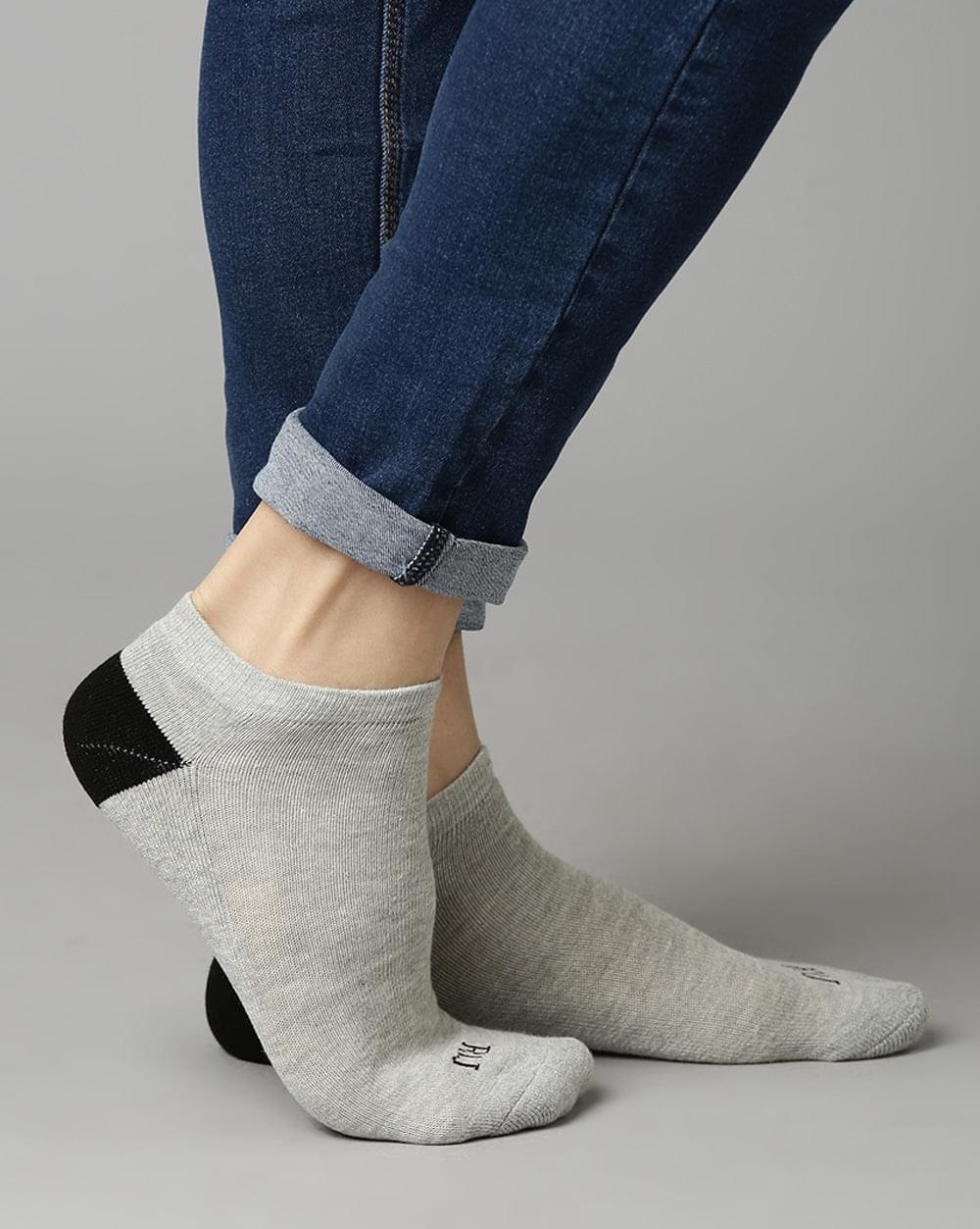ANKLE SOCKS WHITE LIGHT GREY
