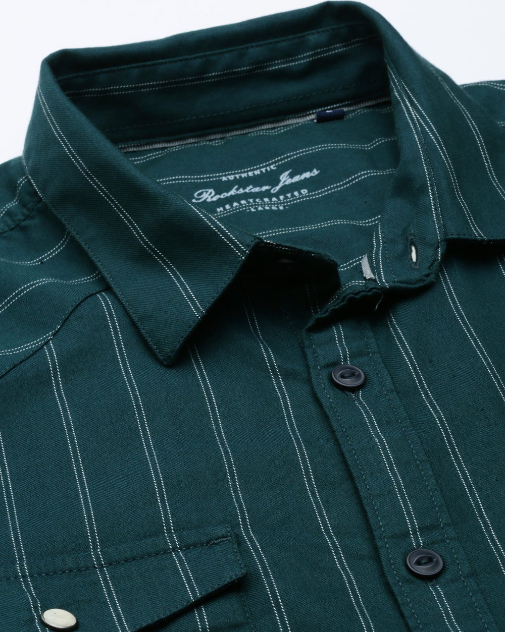 Green Stripe Shirt for Men