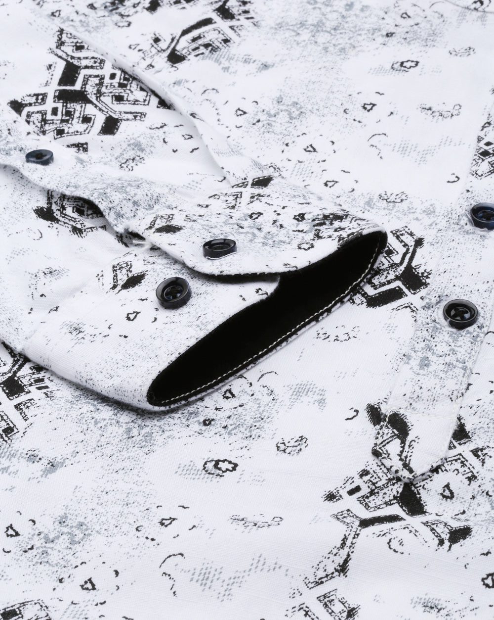 Abstract Print Short Kurta For Men