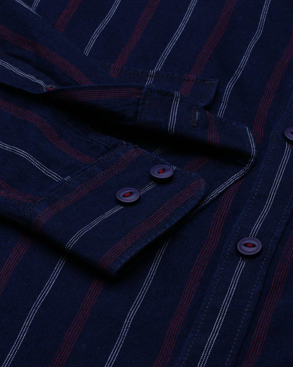 Indigo Striped Shirt For Men
