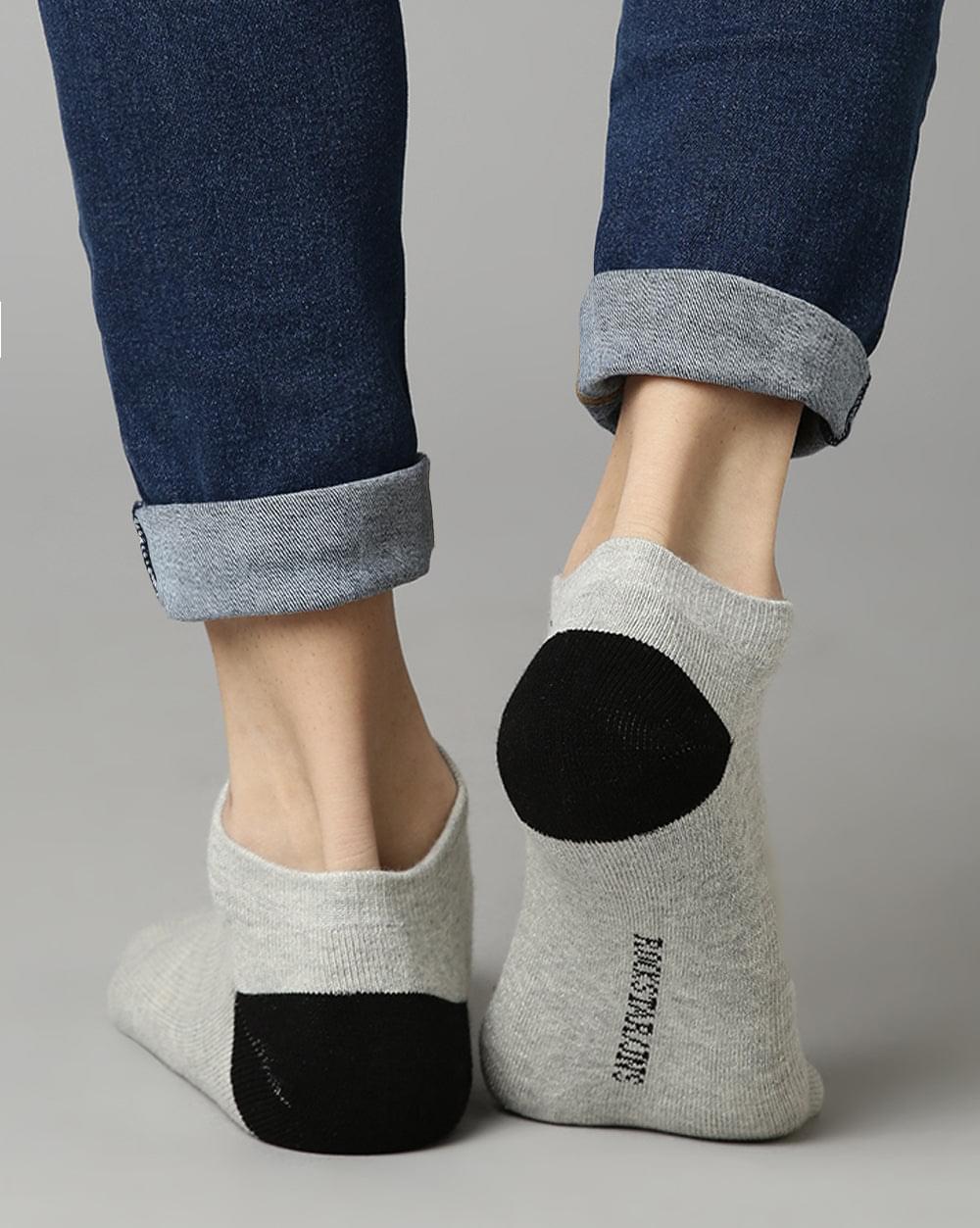 ANKLE SOCKS WHITE LIGHT GREY