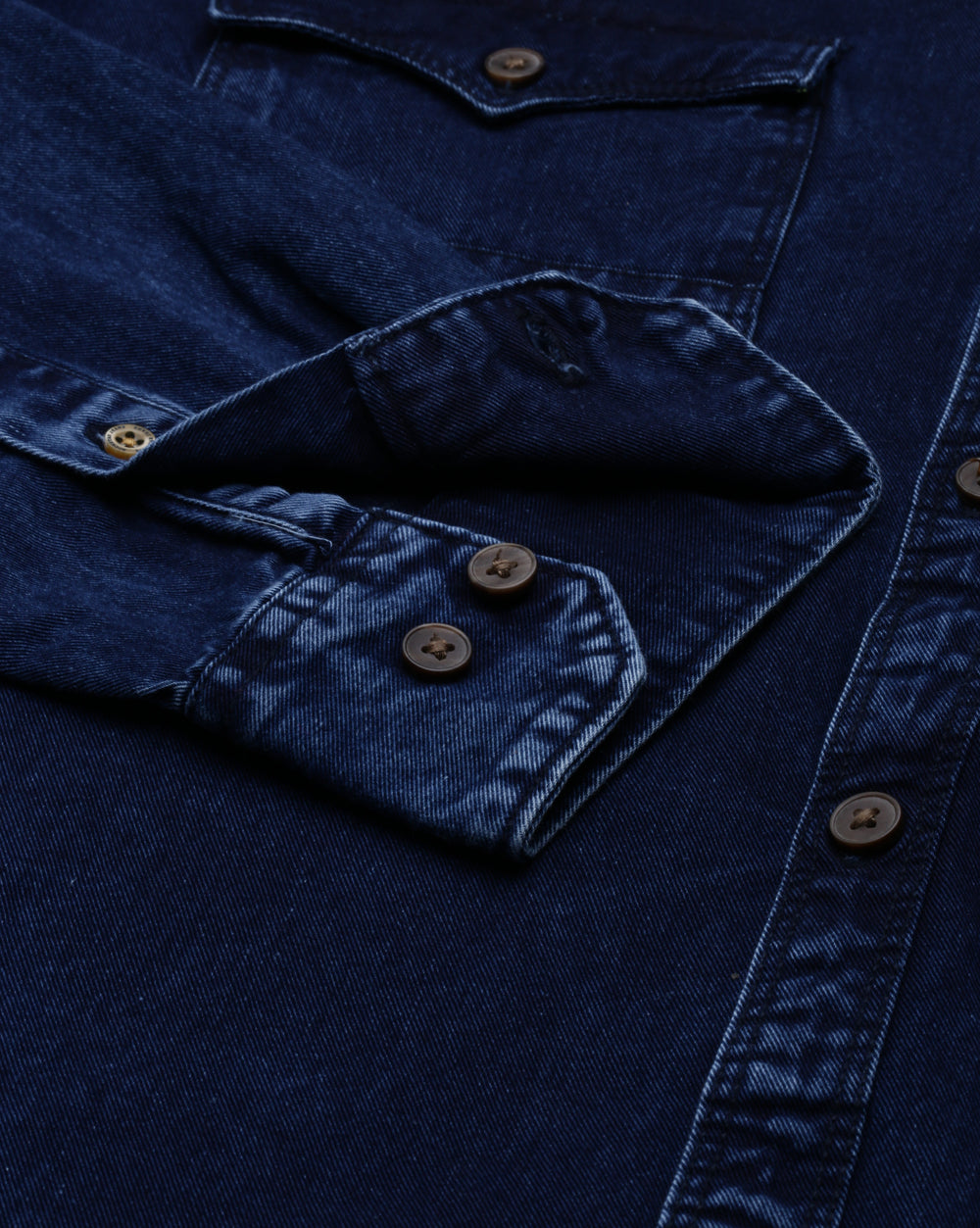 Indigo Double Pocket Denim Shirt for Men