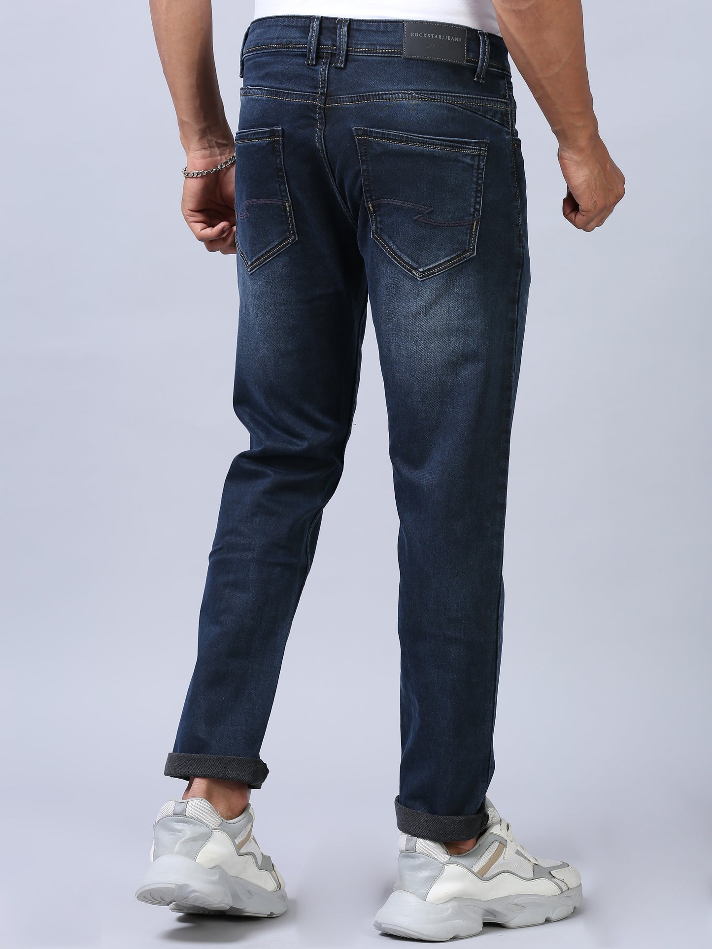 Indigo Ankle Fit Jeans For Men