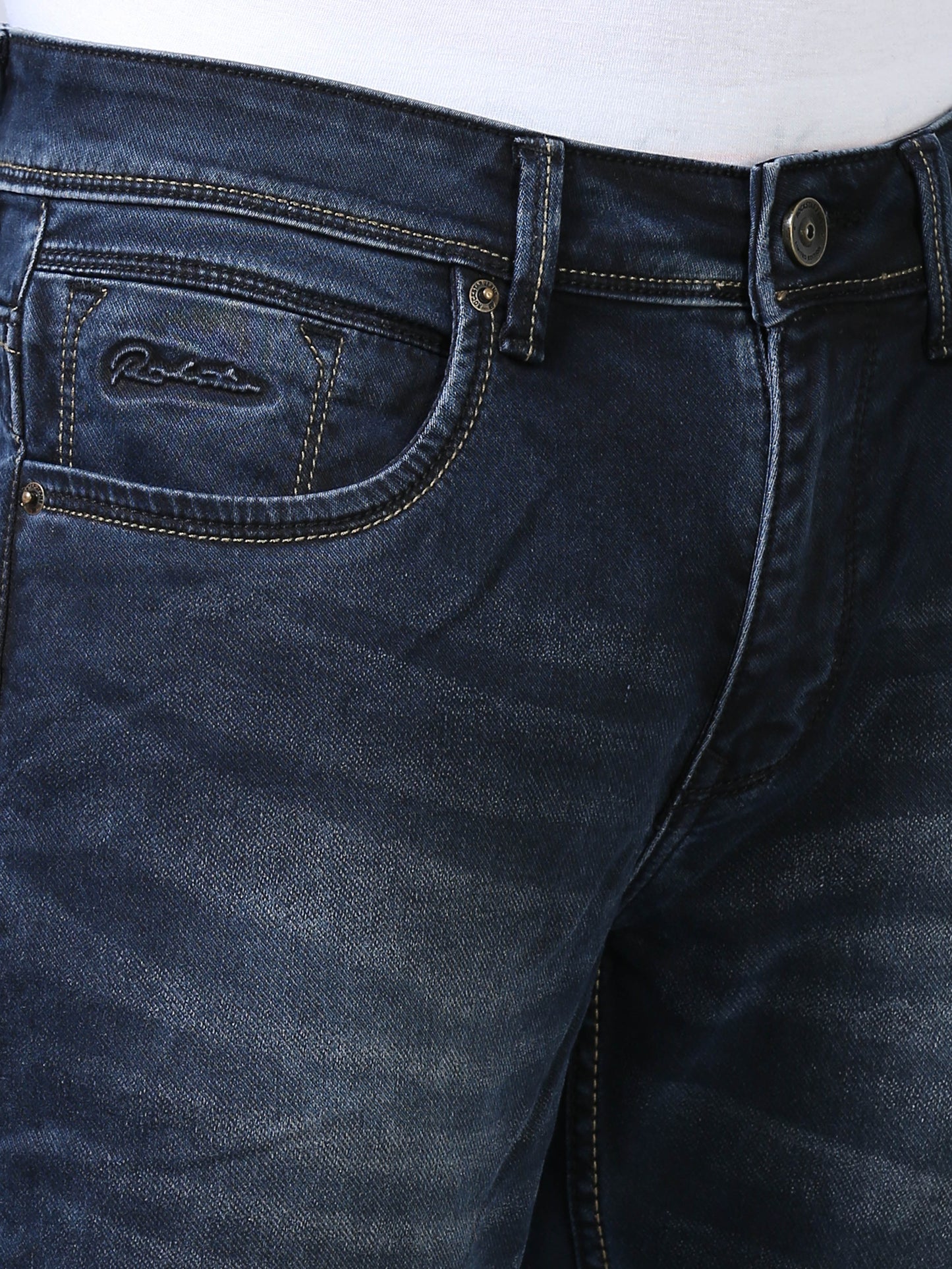 Indigo Ankle Fit Jeans For Men