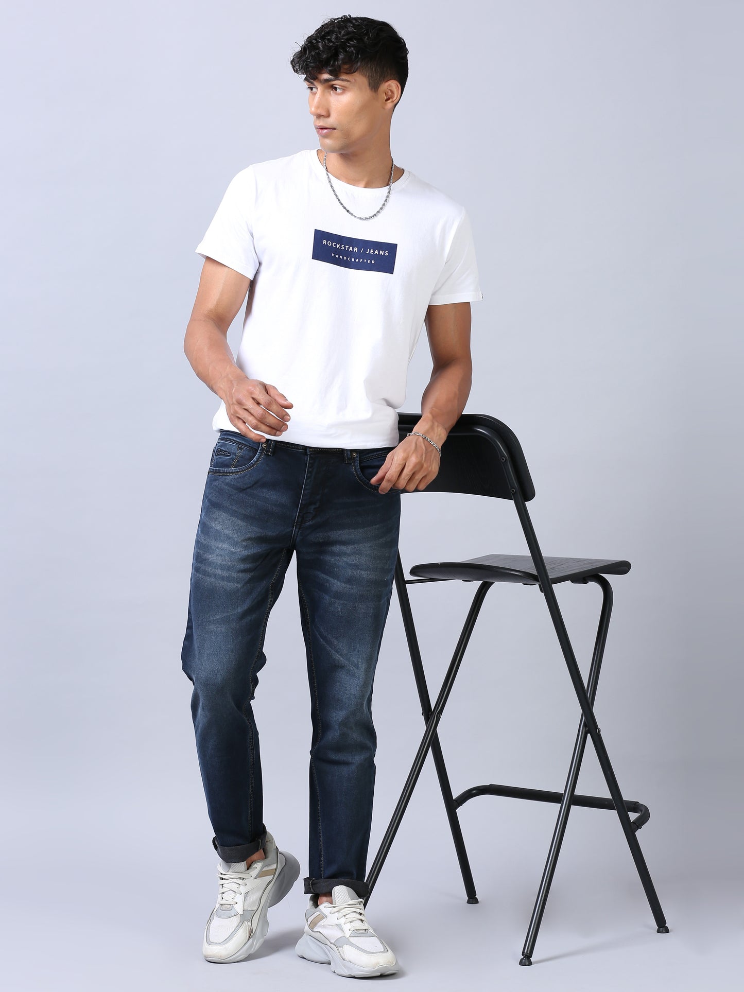Indigo Ankle Fit Jeans for Men