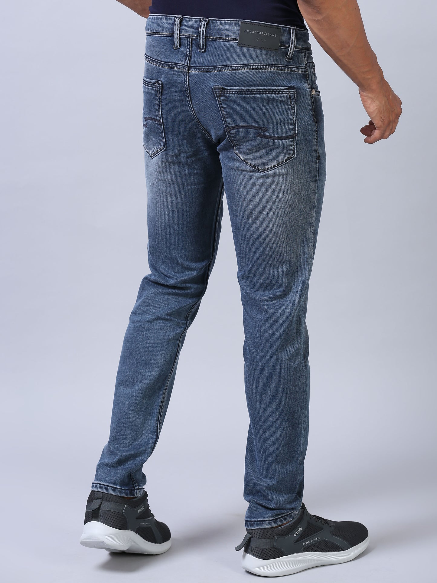 Royal Blue Slim Fit Jeans For Men