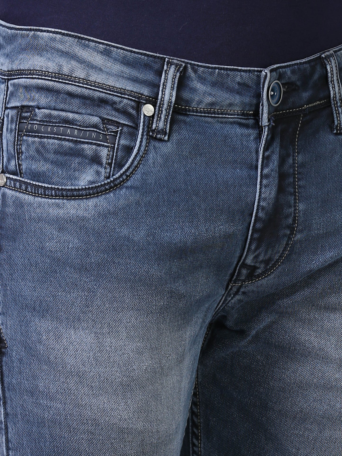 Royal Blue Slim Fit Jeans For Men