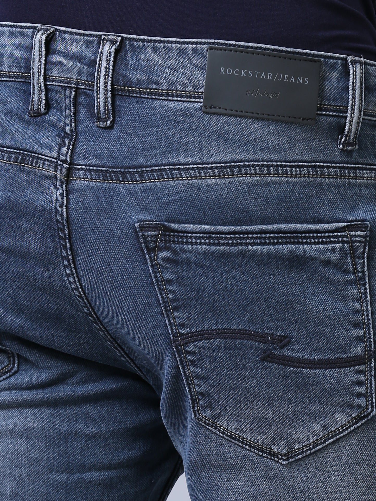 Royal Blue Slim Fit Jeans For Men