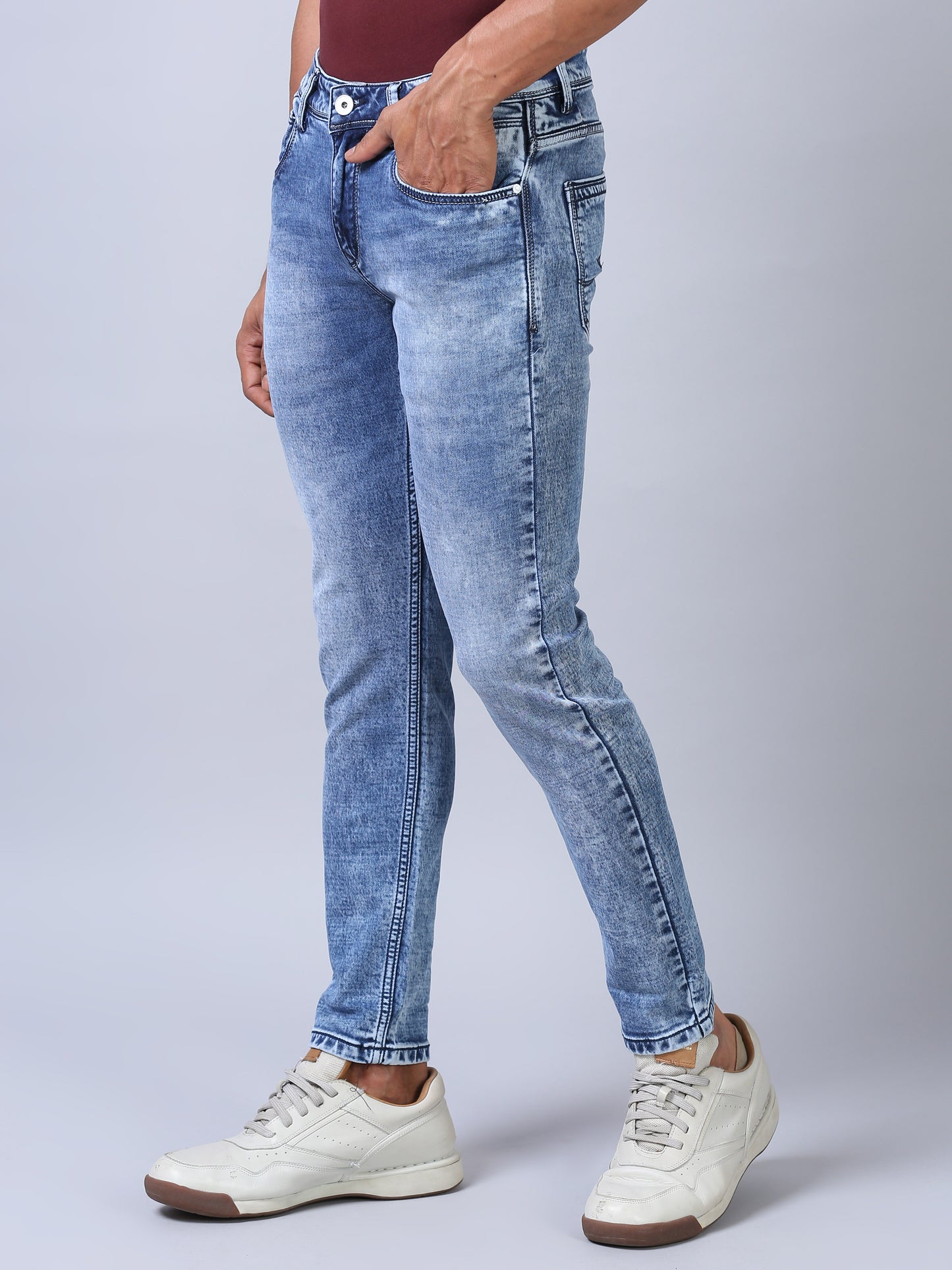 Ankle Fit Jeans - Azure Blue