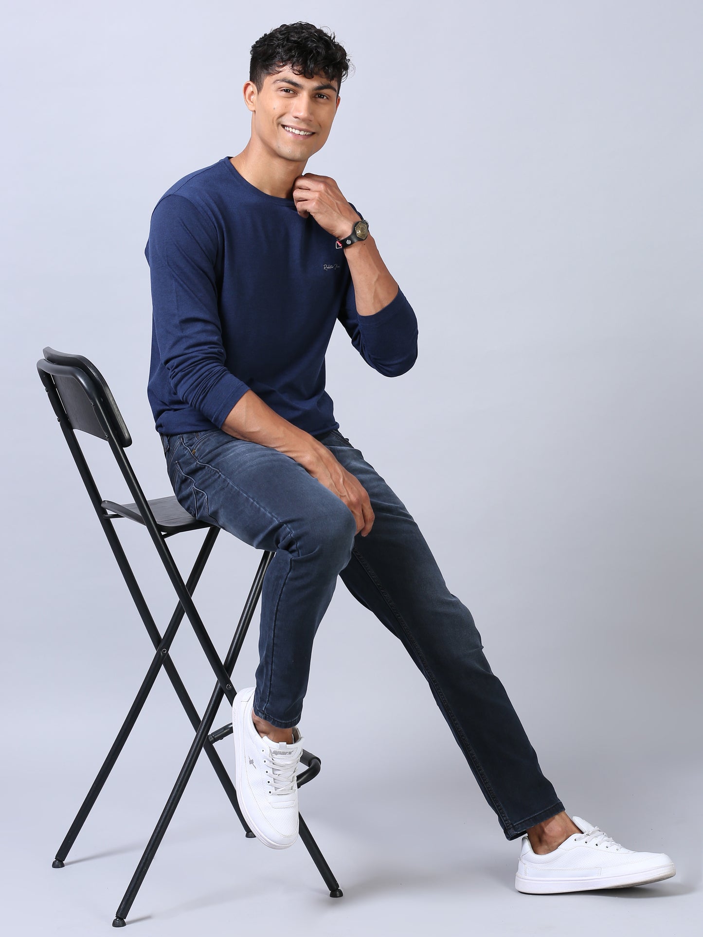 Ankle Fit Jeans - Navy Blue