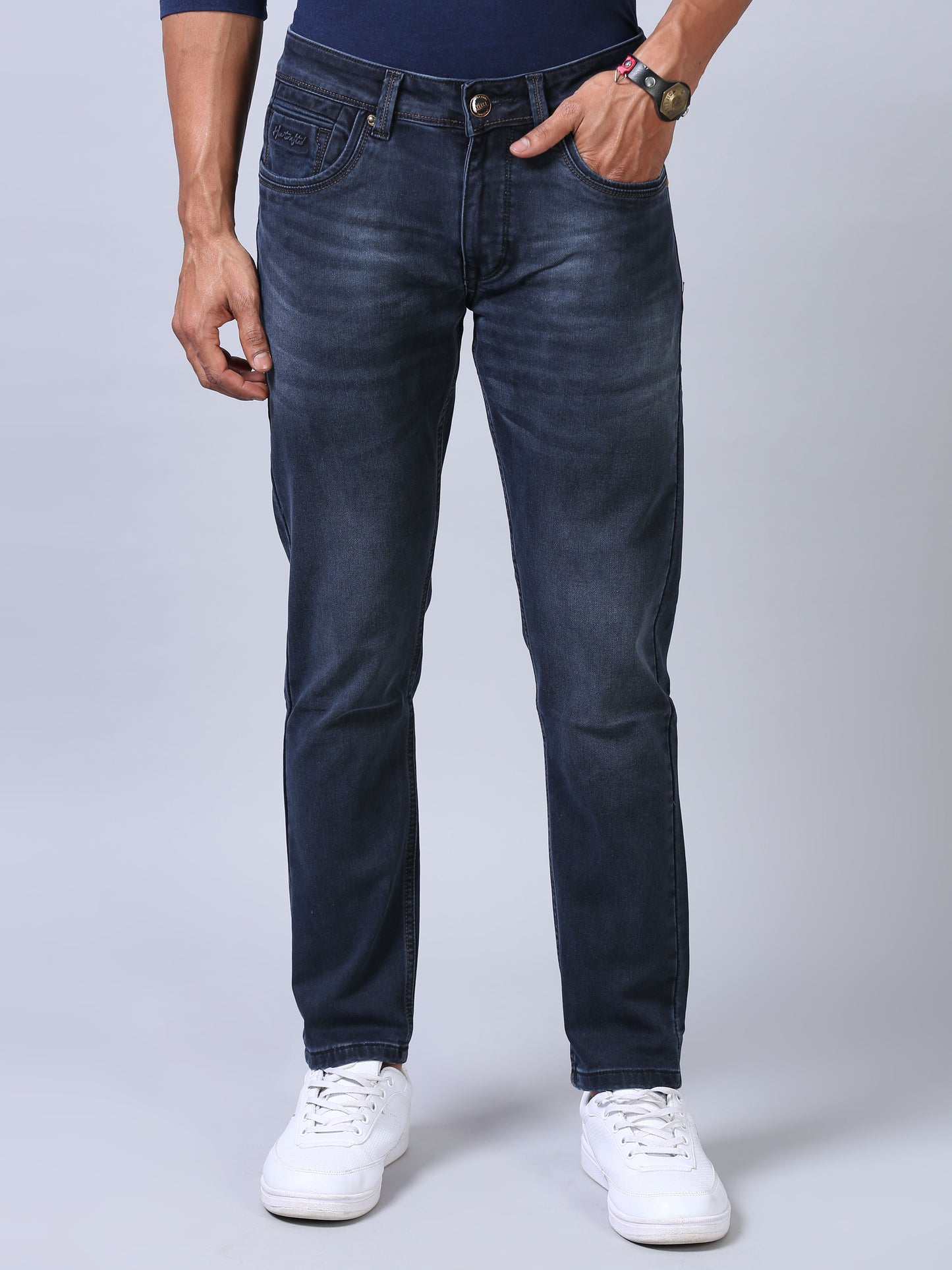 Ankle Fit Jeans - Navy Blue