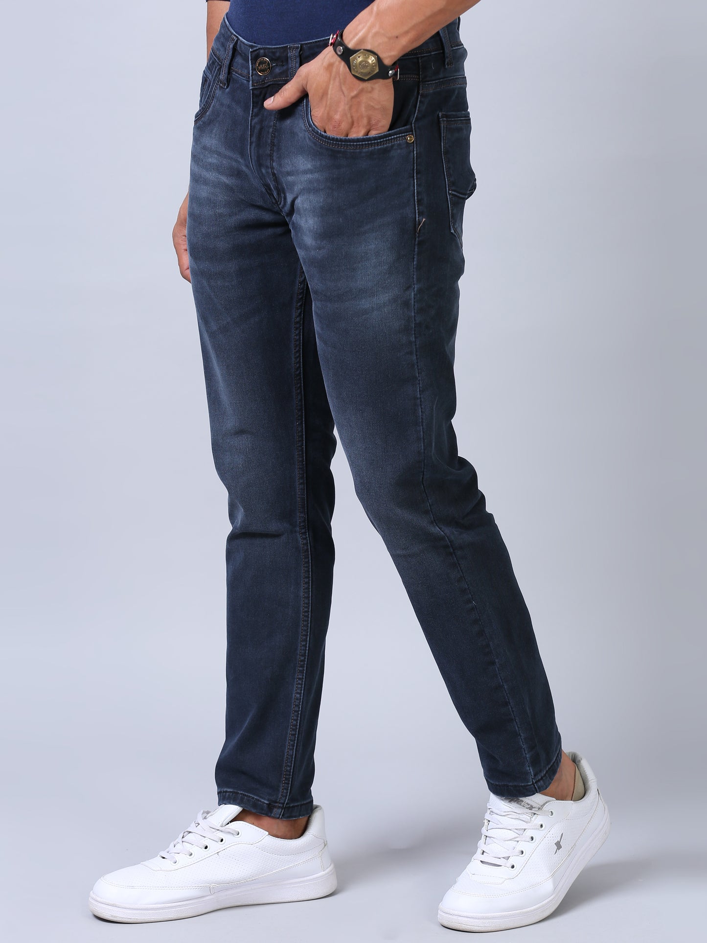 Ankle Fit Jeans - Navy Blue