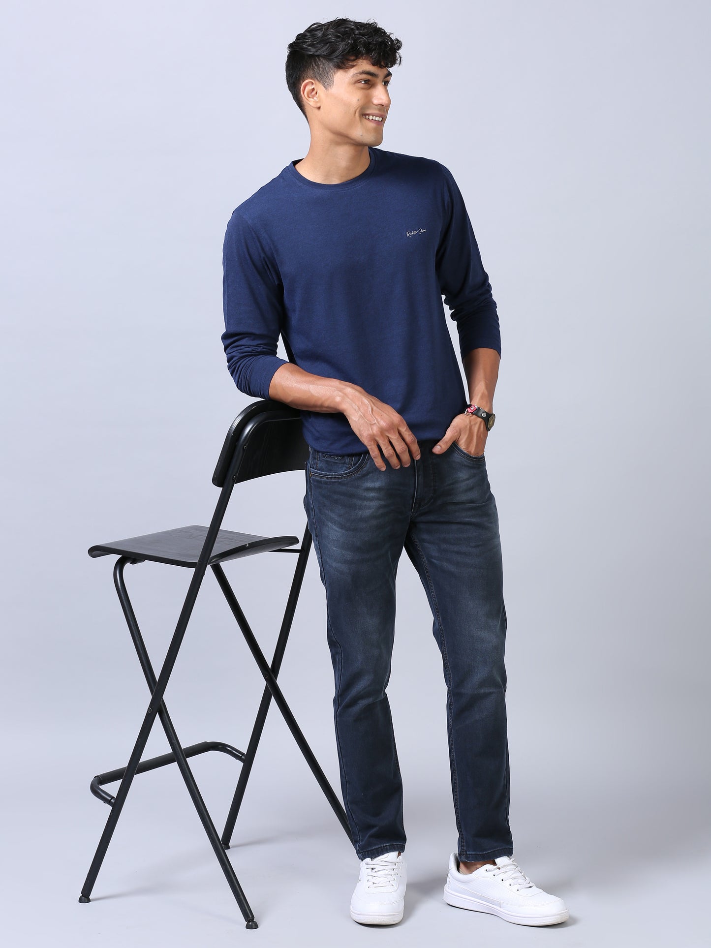 Ankle Fit Jeans - Navy Blue