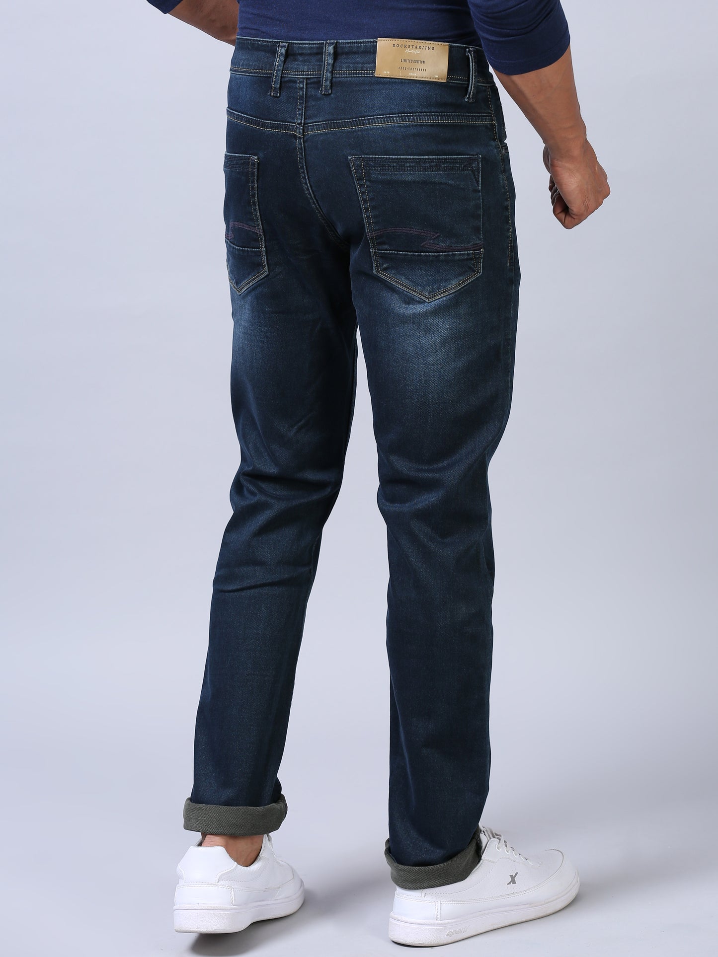 Mid Blue Slim Fit Jeans For Men