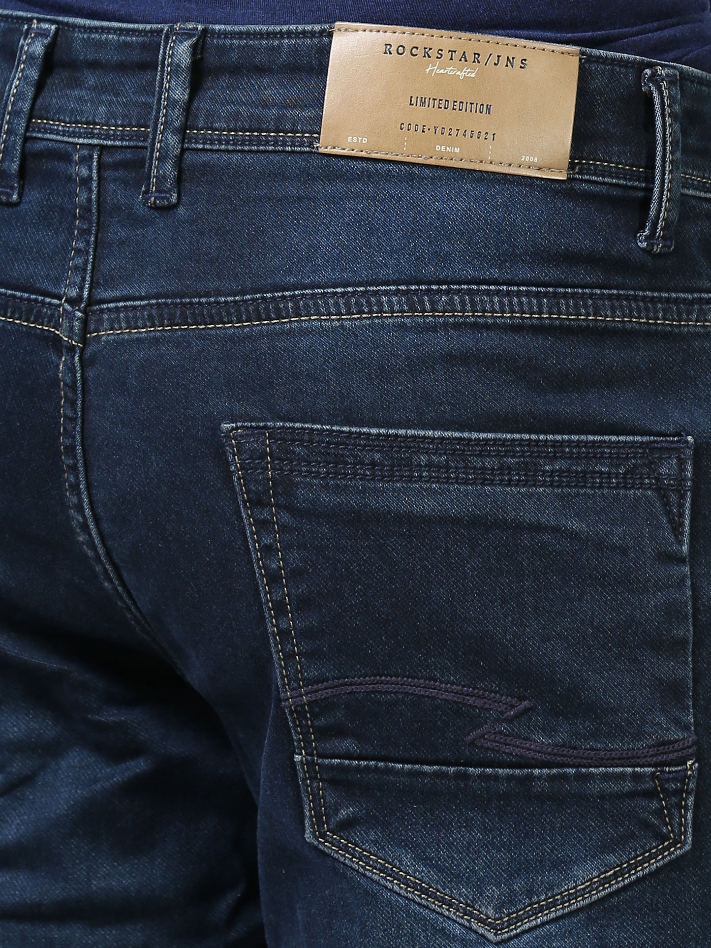 Mid Blue Slim Fit Jeans For Men