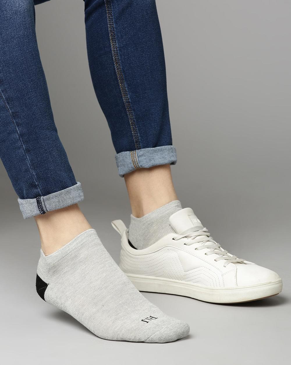 ANKLE SOCKS WHITE LIGHT GREY