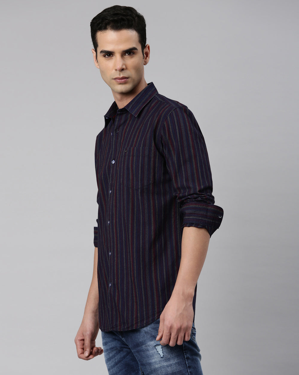 Multi-Colour Stripes Shirt for Men