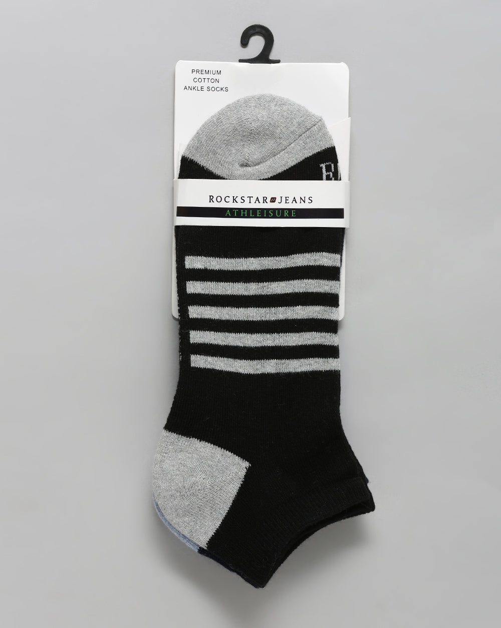 Striped Ankle Socks - Black/Navy