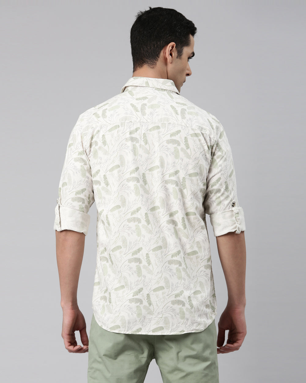 Green Printed Shirt for Men
