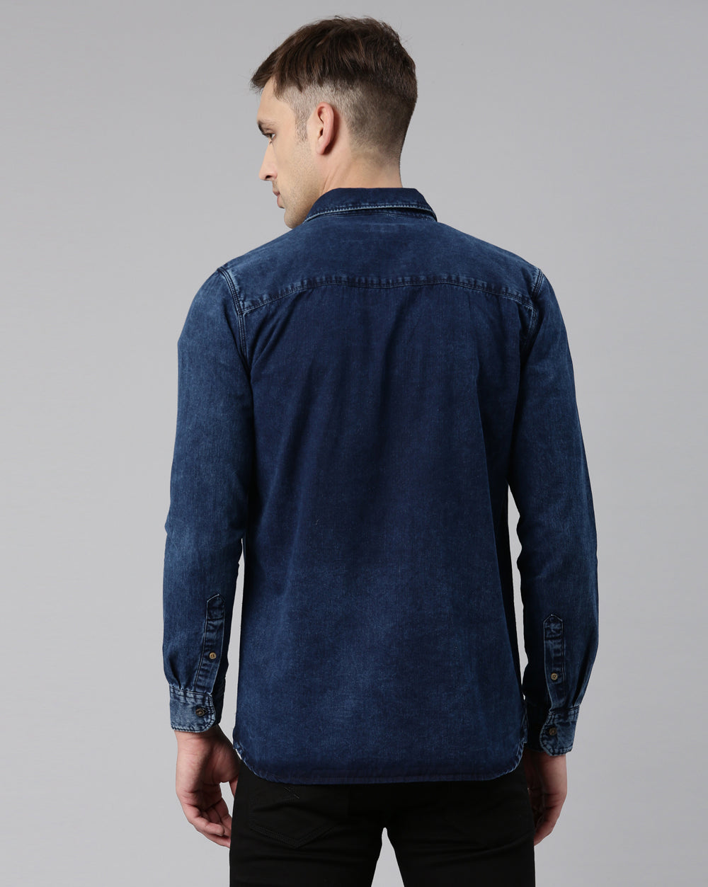 Indigo Double Pocket Denim Shirt for Men