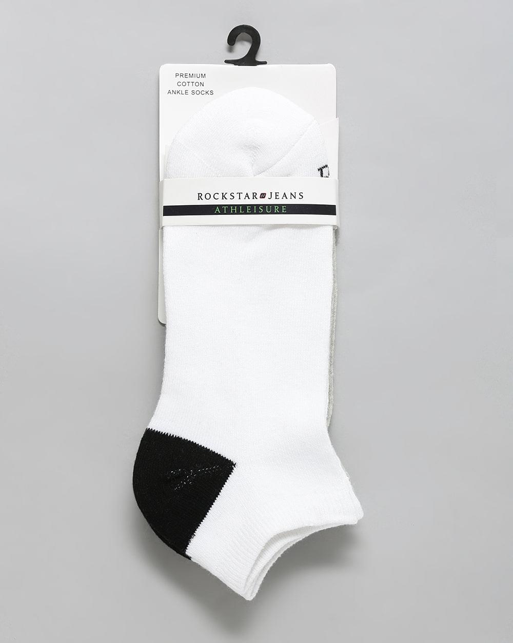 ANKLE SOCKS WHITE LIGHT GREY