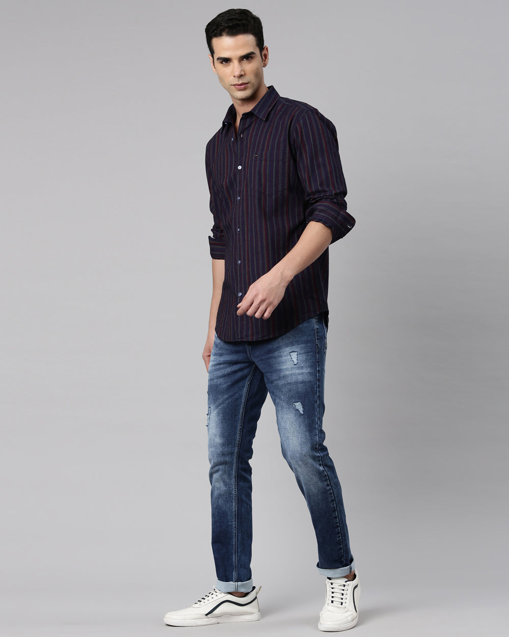 Multi-Colour Stripes Shirt for Men