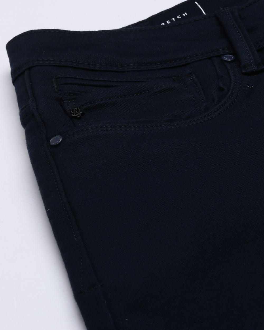 Navy Colored Denim Ankle Fit Jeans For Men