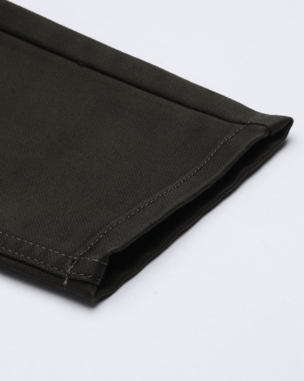 Dark Olive Colored Denim Ankle Fit Jeans For Men