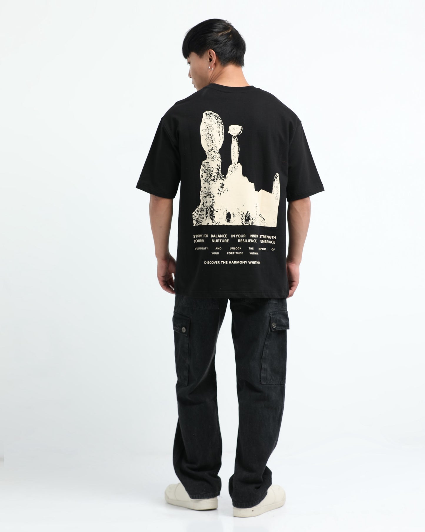 HARMONY BLACK TEE - Oversized fit