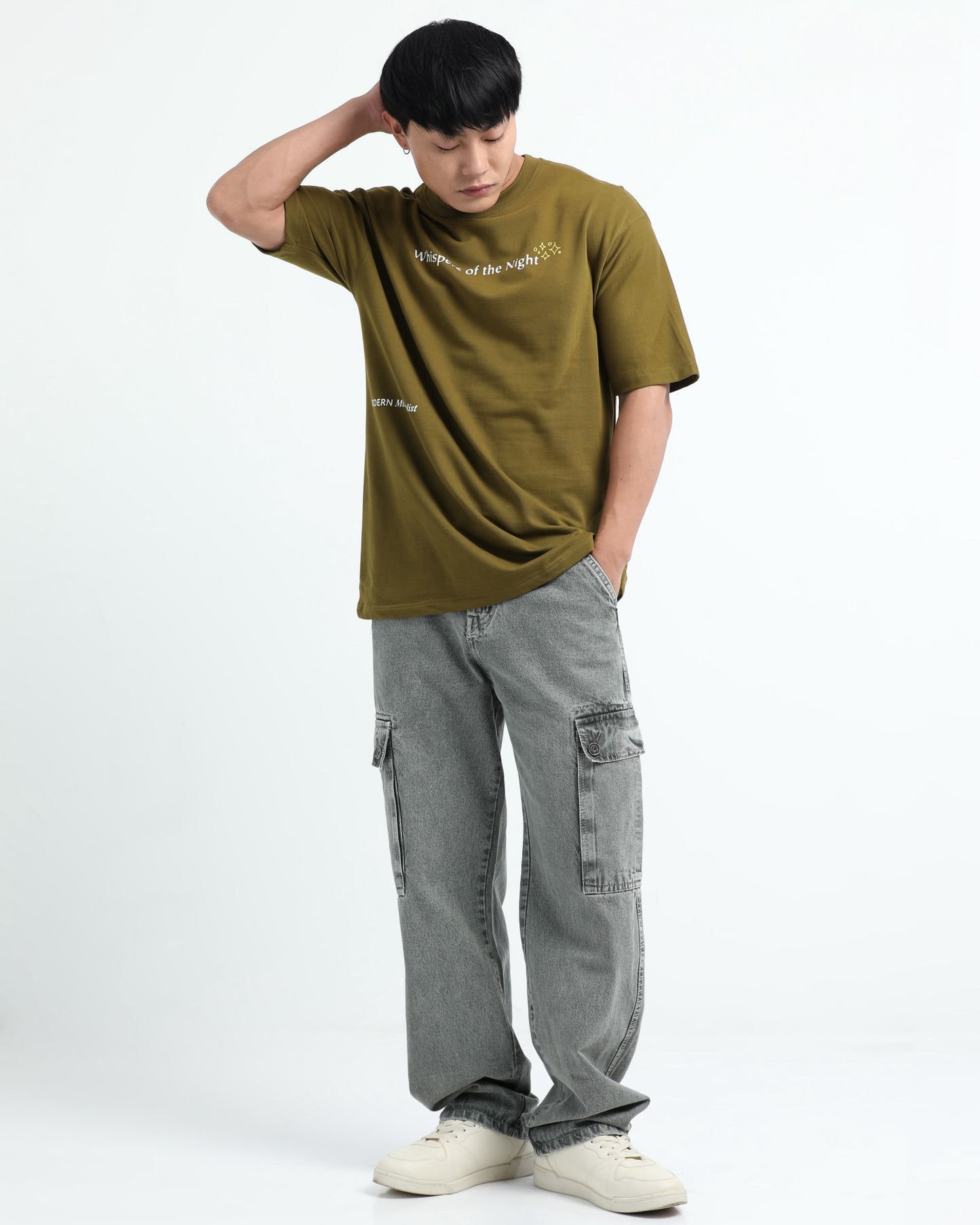 WHISPERS OF THE NIGHT - Sage Green Oversized fit