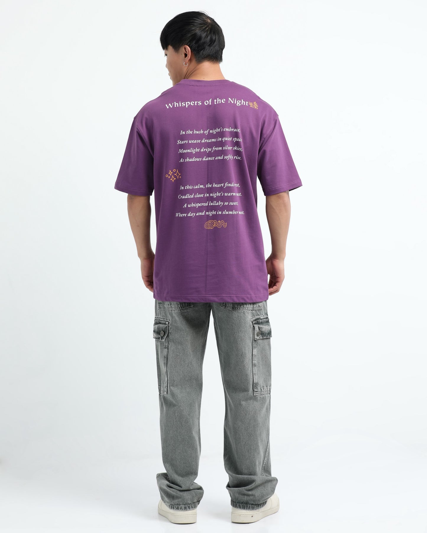 WHISPERS OF THE NIGHT PURPLE TEE - Oversized fit