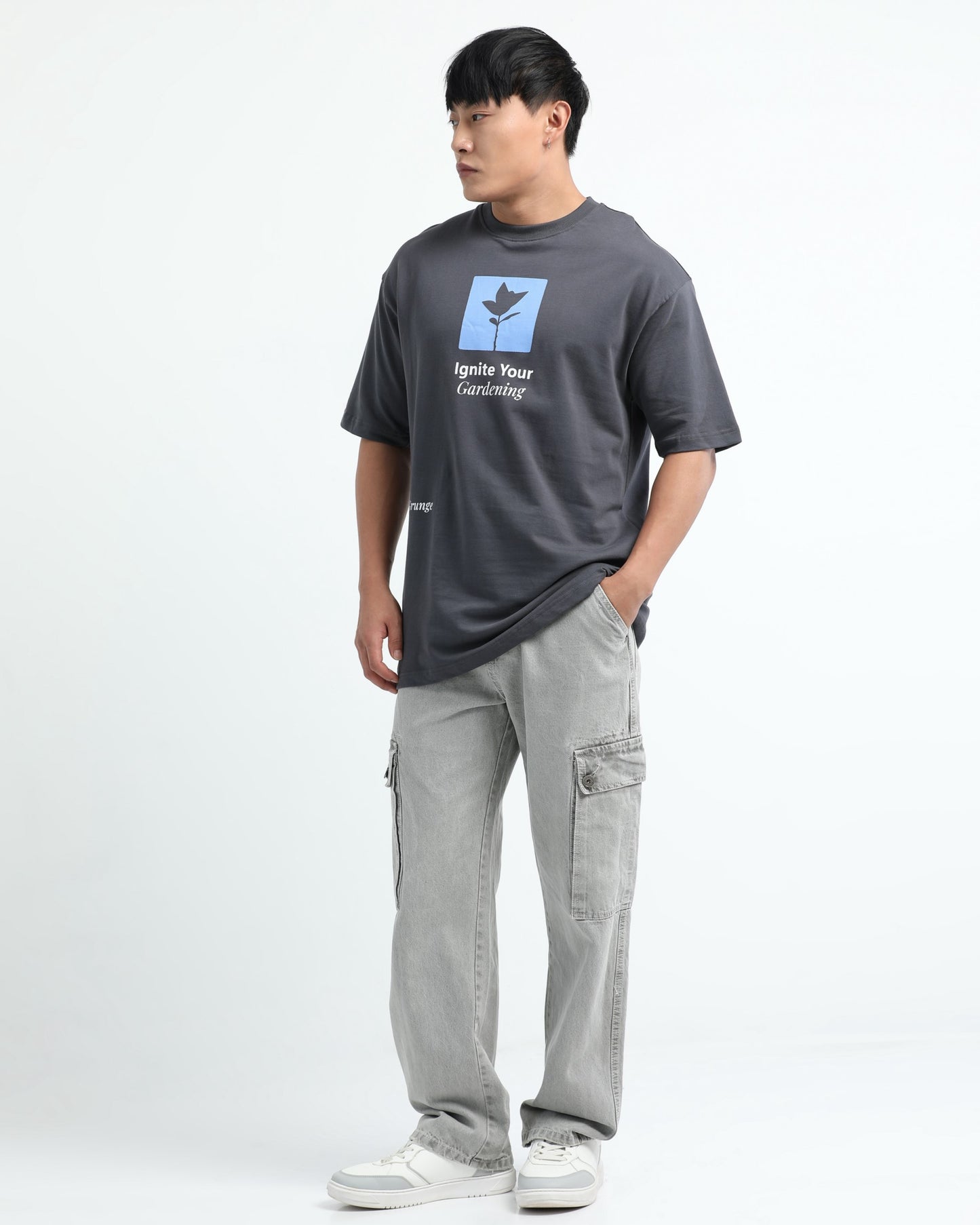 IGNITE YOUR GARDENING - Grey Oversized fit