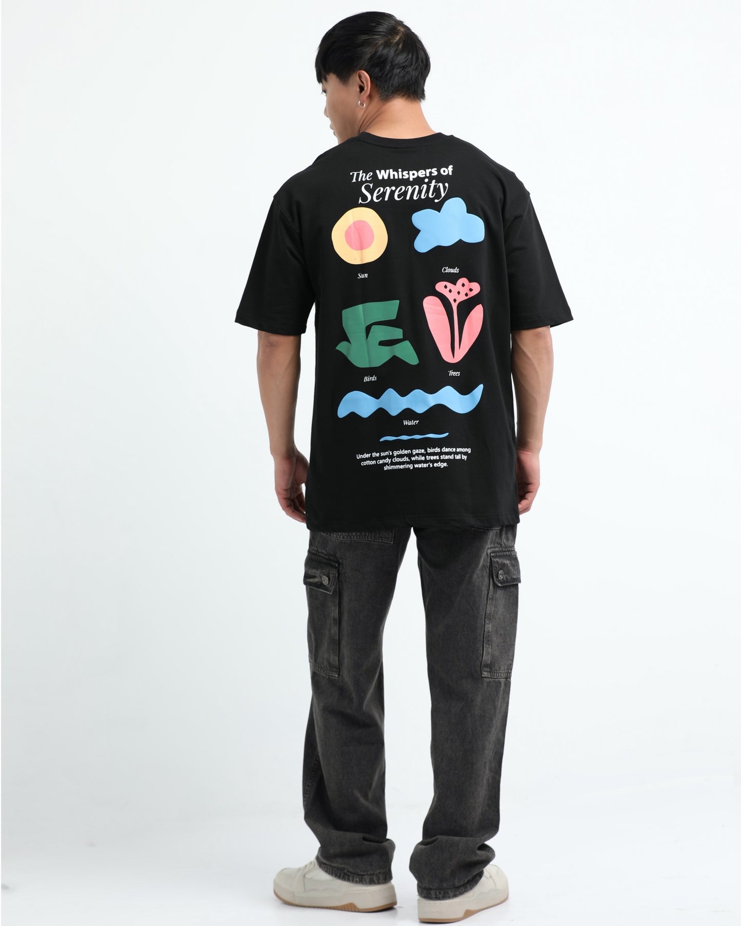 SERENITY BLACK TEE - Oversized fit