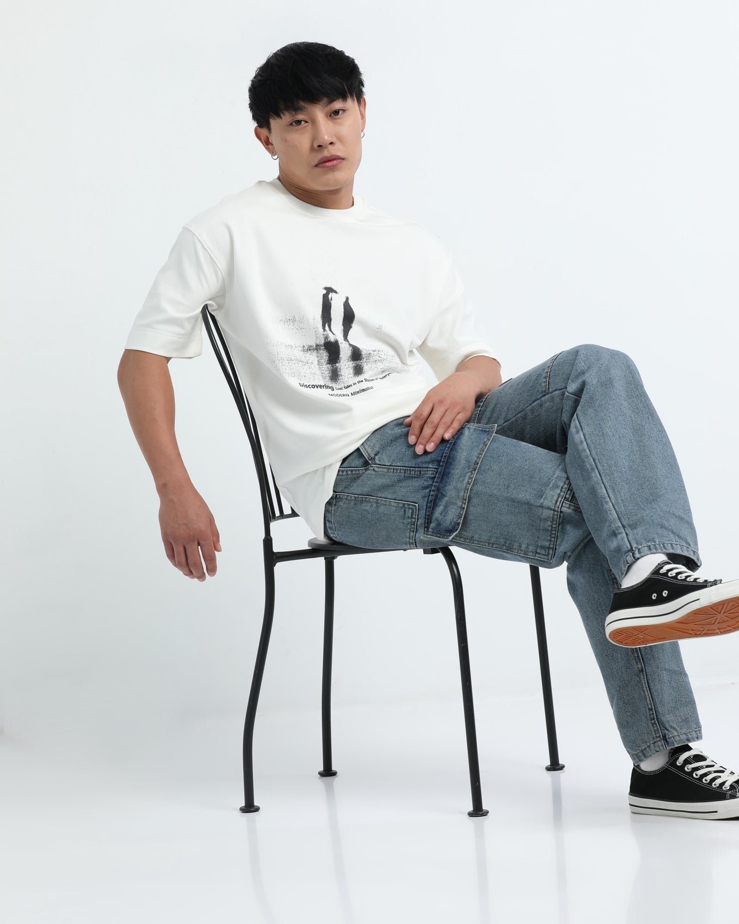 DISCOVERING OFF WHITE TEE - Oversized fit