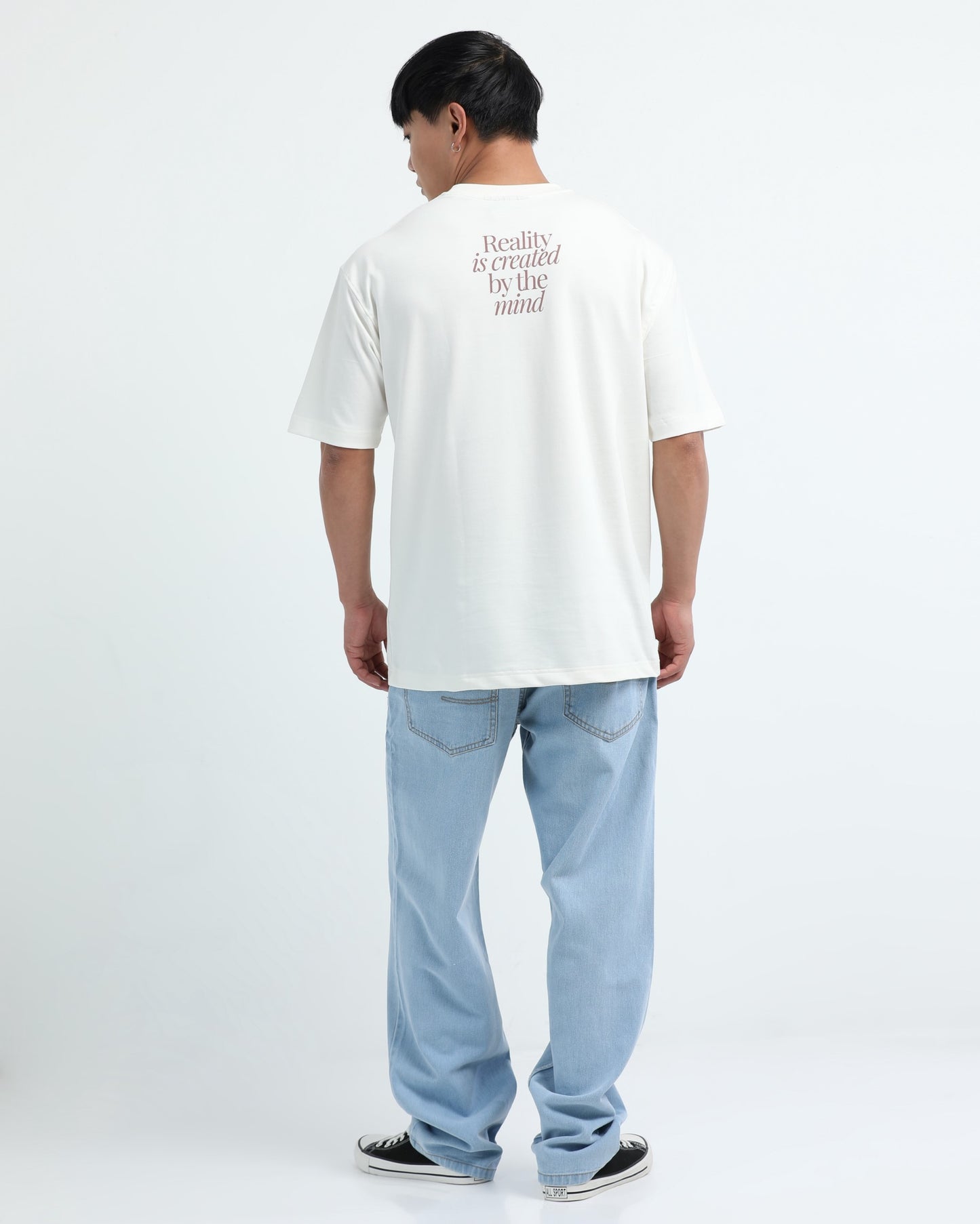 BALANCE OF THOUGHT OFF WHITE TEE - Oversized fit