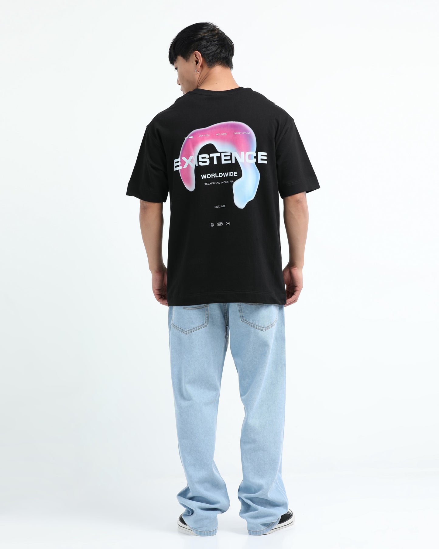 EXISTENCE BLACK TEE - Oversized fit