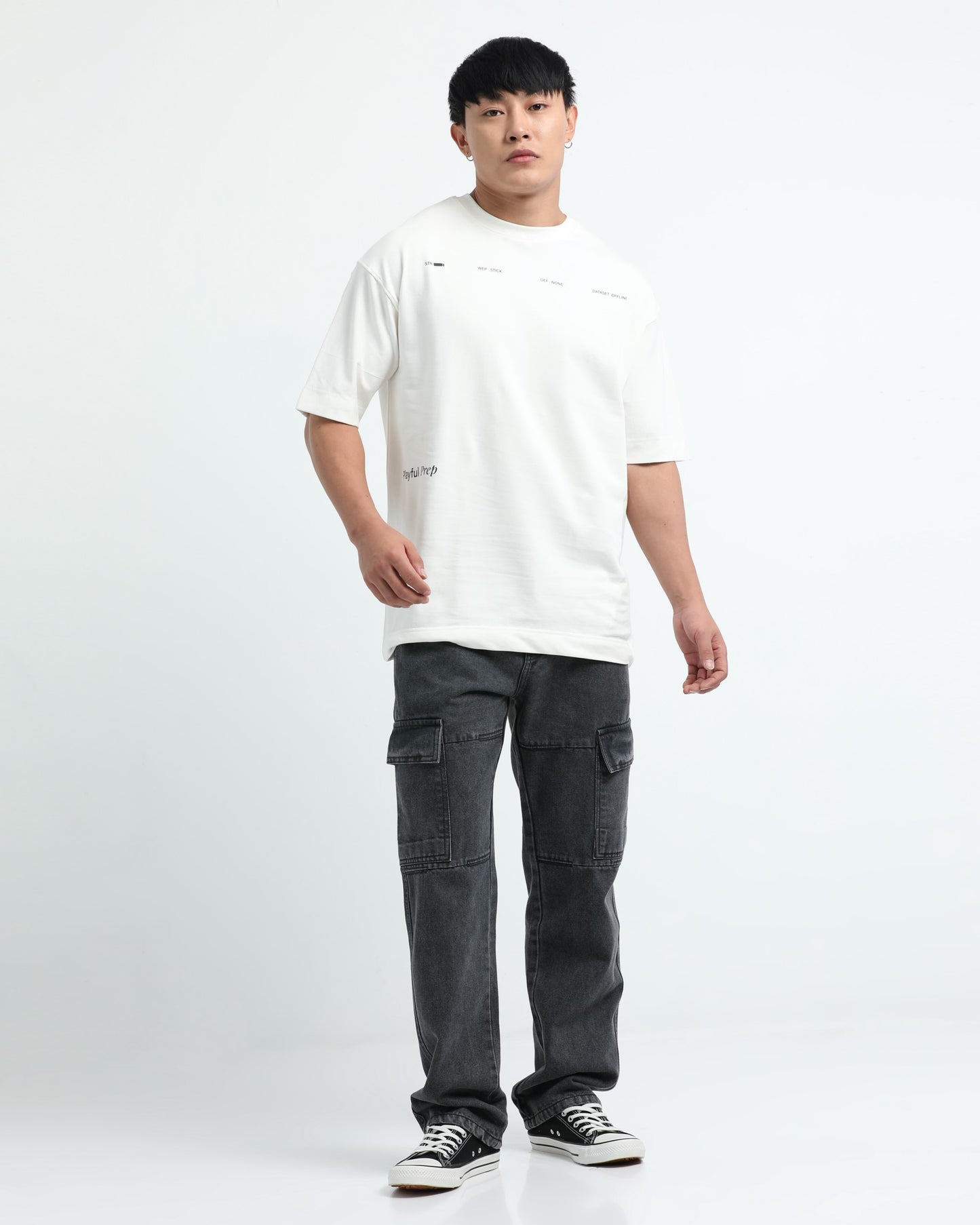 EXISTENCE OFF WHITE TEE - Oversized fit